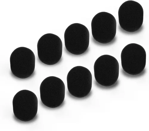 Vista 12 de Cubilux Juego de Parabrisas Peludo y Cubierta de Espuma para Micrófono de Solapa Lavalier, Parabrisas Muff Protector contra Viento Deadcat, Manguito