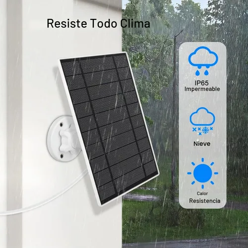 Vista 5 de Panel solar de 6 W 5 V para cámara Wyze al aire libre v1/v2 y batería Cam Pro, puerto micro USB o USB tipo C IP65 impermeable, montaje ajustable