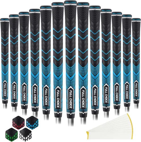 Vista 15 de Rubber Golf Grips 13 Pack, High Traction, Non-Slip, Advanced Texture, Choose from 13 Grips or 13 Grips with Regripping Kit, Standard/Mid/Jumbo