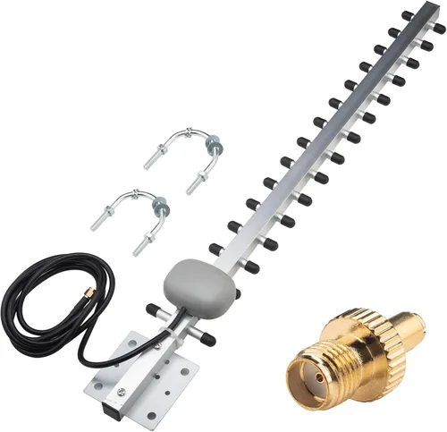 Vista 12 de Yagi Antena WiFi 2.4GHz 25dBi RP-SMA Conector Antena Direccional Yagi de alta ganancia con cable de 1,5 M de largo alcance para router