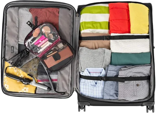 Vista 2 de Travelpro Tourlite Softside - Maleta expandible con 4 ruedas giratorias, maleta ligera, para hombres y mujeres, Negro