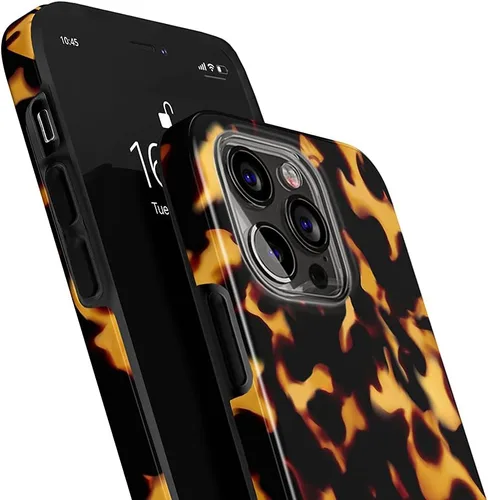 Vista 3 de uCOLOR - Funda compatible con iPhone 13 Pro de 6.1" 2021, elegante funda híbrida mate de patrón de mármol ultra delgada y protectora de TPU suave