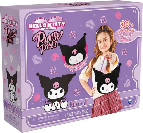 Vista 10 de Purse Pets, Sanrio Hello Kitty and Friends, Kuromi - Juguete interactivo para mascotas y bolso cruzado kawaii, más de 30 sonidos y reacciones