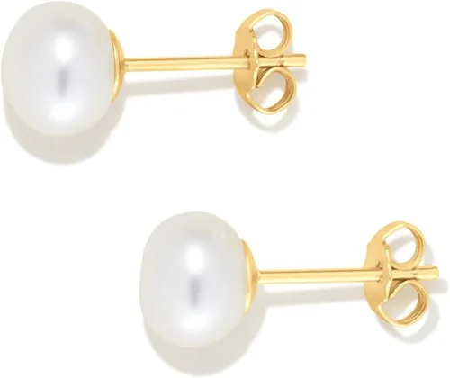 Vista 3 de Tienda Essentials 14K Gold Plated Sterling Silver Freshwater Pearl Stud
