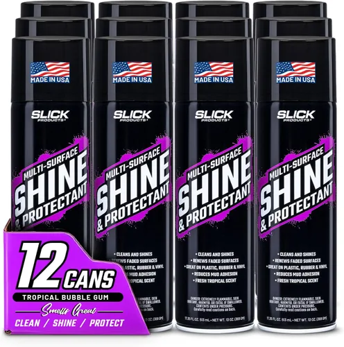 Vista 14 de Slick Products - Capa protectora Shine & Protectant para plásticos, vinilo, goma, fibra de vidrio y más Brilla, limpia, protege y renueva