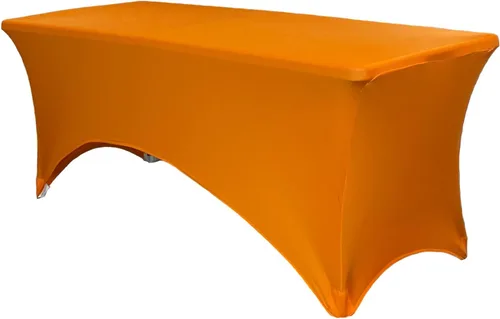 Vista 17 de YOUR CHAIR COVERS - Fundas rectangulares de elastano para mesas de 4 pies, manteles ajustados para eventos de boda, decoraciones de patio, tela Negro