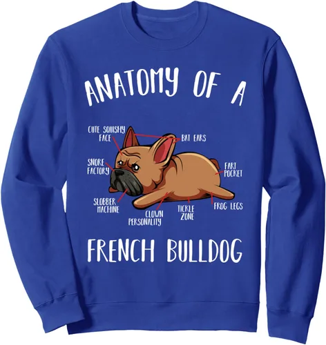 Vista 4 de Anatomy Of A French Bulldog Frenchie Dog Lover Pet Animal Sudadera