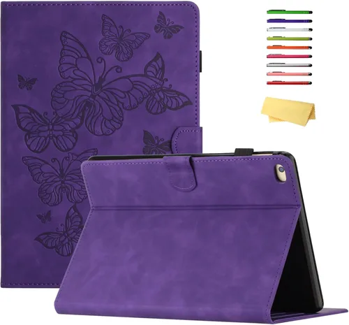 Vista 31 de Funda para iPad de 6ª/5ª generación de 9.7 pulgadas 2018/2017, para iPad Air 2/Air 1 con soporte, soporte para lápices, bolsillo