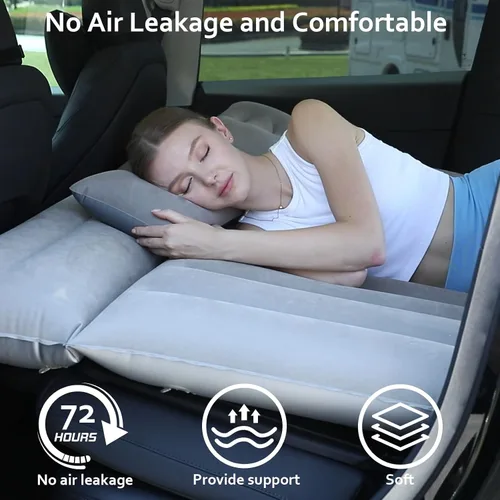Vista 5 de Colchón de aire para automóvil, cama inflable compatible con Tesla Modelo Y, grueso, cómodo, duradero, colchón plegable para maletero/asiento