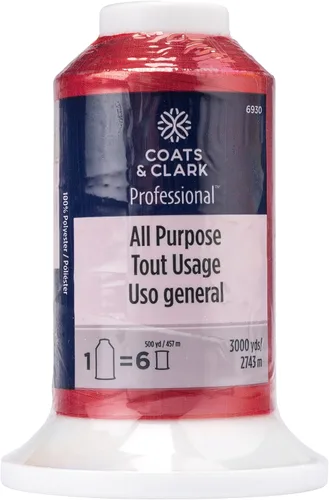 Vista 14 de Coats & Clark Hilo profesional multiusos, 3000 yardas, negro