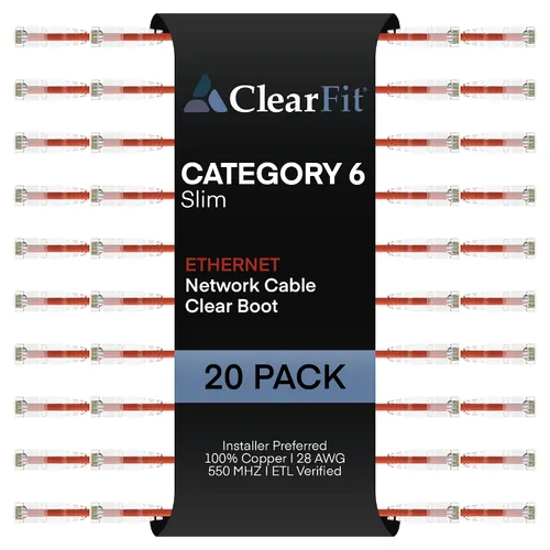 Vista 27 de UNC Group - Paquete de 10 cables de conexión Ethernet Cat6 28AWG de 1 pie, red, arranque transparente, Internet Cat 6, clasificación para centro