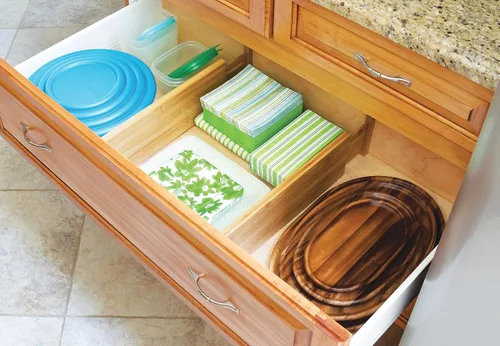 Vista 5 de Lipper International. Set de 2 divisores profundos de bambú para cajón de cocina., otro, Marrón, 2
