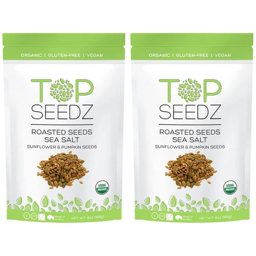 Vista 10 de Top Seedz Semillas tostadas mágicas de arce vegano sin gluten certificadas orgánicas, paquete de 2, 6 onzas, hechas de semillas de girasol