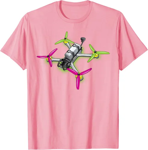 Vista 82 de Freestyle FPV Racing Drone Pilot Acro Quadcopter - Camiseta de sandía, Negro, S