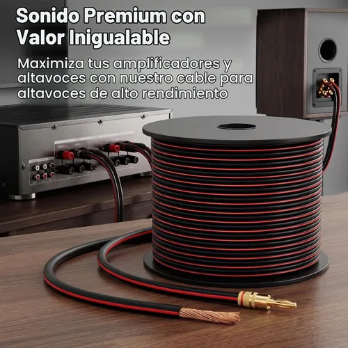 Vista 7 de GEARit - Cable de altavoz de calibre 12 de 20 pies, cable CCA 12/2 para Negro