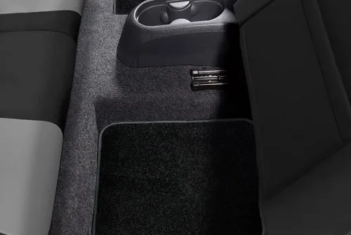 Vista 4 de CarsCover Alfombrillas delanteras y traseras para coche Fiat 500/500C 2012-2019 de ajuste personalizado, cojín pesado Ultramax negro asfalto