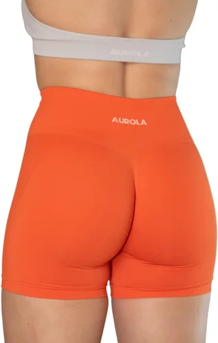Vista 5 de AUROLA Intensify - Pantalones cortos deportivos para mujer, sin costuras, cintura alta, para correr, gimnasio, fitness, yoga, entrenamiento