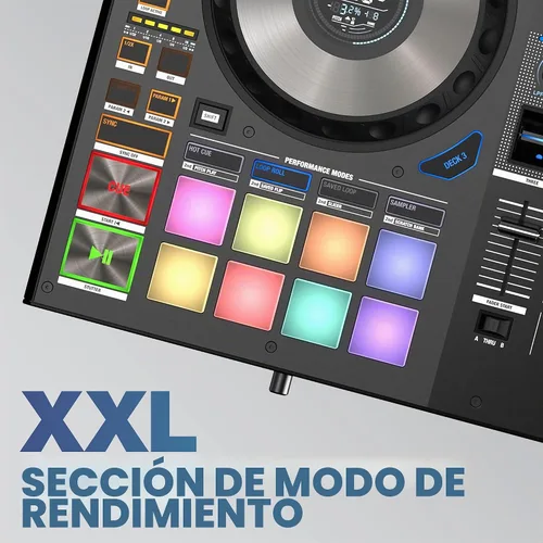 Vista 8 de Reloop Mixon 8 Pro Controlador DJ de 4 canales, negro
