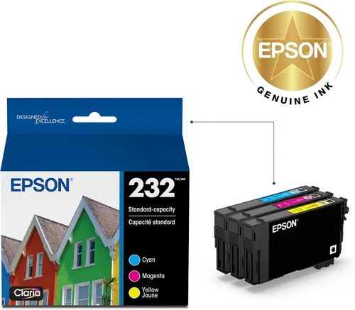 Vista 2 de Epson 232 Claria Ink T232520-S, paquete combinado de tinta de capacidad estándar, funciona con Workforce WF-2930, 2950 y Expression XP-4200, 4205