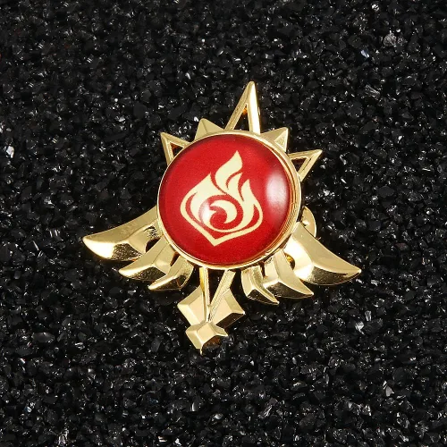 Vista 4 de Genshin Impact Vision Broche luminoso Ojo de Dios - Accesorios para proyectos de juego para mujer Metal Sin gemas