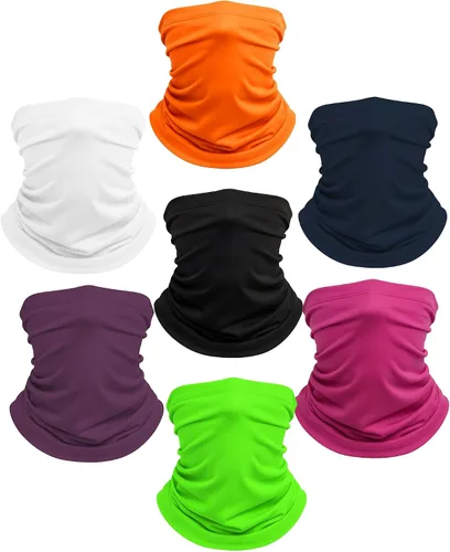 Vista 10 de Xeoxarel Neck Gaiter, 7 Pack Cooling UV Protection, Bandana Face Mask Scarf for Men and Women