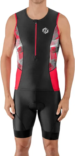 Vista 5 de Camiseta de triatlón para hombre - Tri Top Hombres Singlet - Camiseta de triatlón sin mangas para hombre - Camisetas de triatlón para hombre FRT, 2