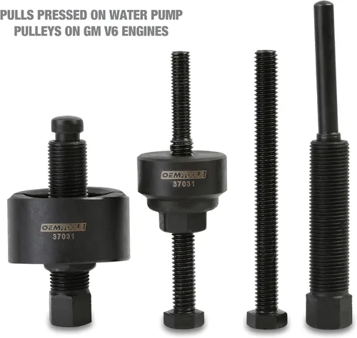 Vista 4 de OEMTOOLS Kit de extractor e instalador de polea de dirección asistida, remueve e instala poleas de bomba de dirección asistida en la mayoría