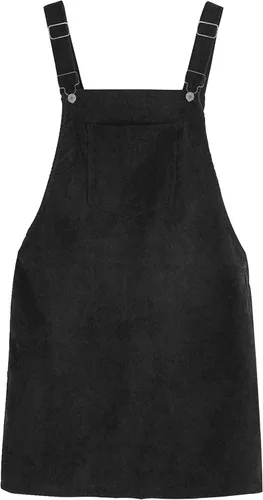 Vista 7 de Yeokou Vestido de pana para mujer, con tirantes acampanados, con bolsillo tipo babero