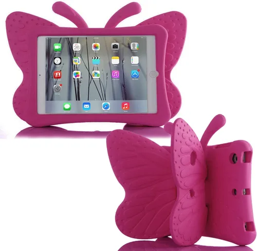 Vista 14 de Simicoo Funda de mariposa 3D para iPad 10.2 9 8 7 niños con soporte Lite de espuma EVA a prueba de golpes resistente funda para tableta para niñas