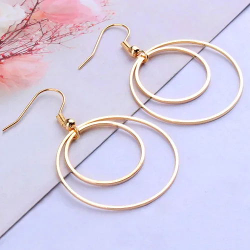 Vista 4 de 70 Uds., aretes de aro con cuentas, aretes redondos redondos, bisel abierto, marco colgante para fabricación de joyas