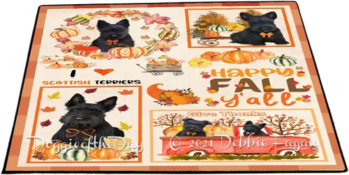 Vista 9 de Doggie of the Day Scottish Terrier Dogs Floor Mat - 4th of July Independence Day - Best Dog Doormat - Protector Decor - Unique Portrait Art
