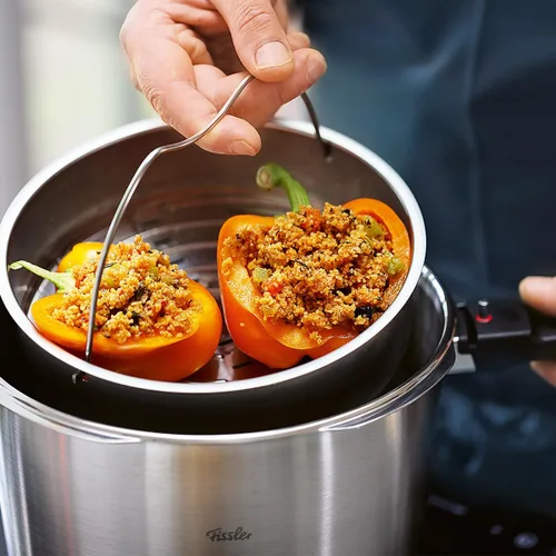 Vista 8 de Fissler Vitavit Premium - Olla a presión premium con inserto de vapor, 2.6 cuartos
