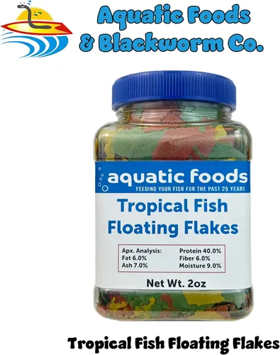 Vista 2 de Copos de pescado tropical premium, sabor krill, tarro de 2 onzas