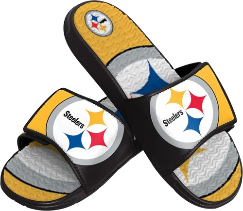 Vista 16 de FOCO mens NFL Team Logo Athletic Sport Shower Flip Flop Sandals Gel Slides