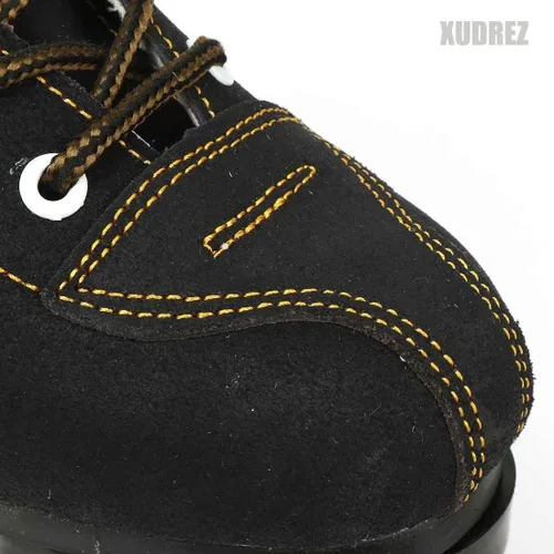 Vista 2 de XUDREZ Patines de Cuero de Vaca para Mujeres y Hombres Zapatos de Caña Alta Diseño de Doble Fila, Patines Clásicos Premium Ajustables
