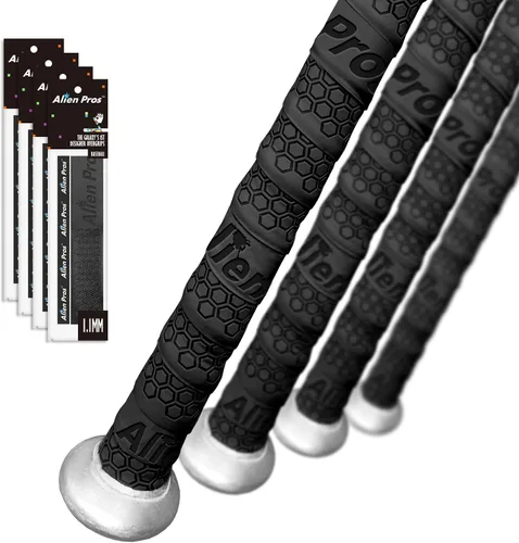 Vista 21 de ALIEN PROS - Cinta de agarre para bate de béisbol (2 agarres/4 agarres), 1.1 mm, precortada y sensación Pro – Reemplazo para agarre de bate