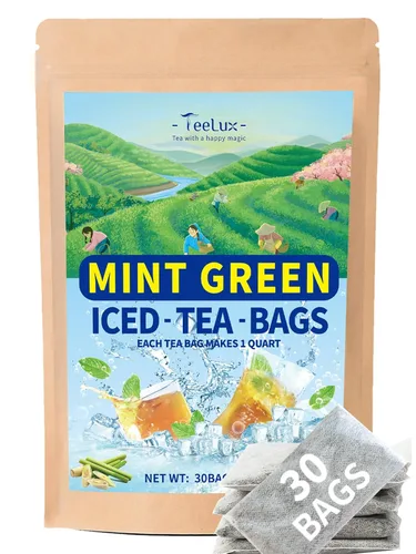 Vista 10 de TeeLux Bolsas de té verde menta, té verde con menta, menta verde y citronela, con cafeína, 100% real y natural, 100