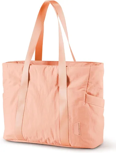 Vista 8 de BAGSMART Bolsa de mano para mujer con cremallera, bolsa de gimnasio con compartimentos, bolsa de trabajo para enfermera, baile, bolsa de yoga