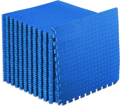 Vista 12 de ProsourceFit - Tapete de ejercicio tipo rompecabezas de ½ pulgada, losetas de espuma EVA entrelazadas para gimnasio en casa, para niños, crema, 24 x
