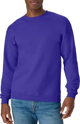 Vista 36 de Hanes Men's Sweatshirt, EcoSmart Fleece Crewneck Sweatshirt, Big & Tall Available, 1 or 2-Pack Marrón (Army Brown)