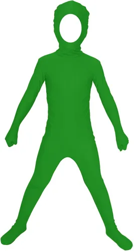 Vista 6 de Aniler Disfraz de Halloween de elastano para niños de 6 a 16 años, body de animal para cosplay, overol para niñas Negro