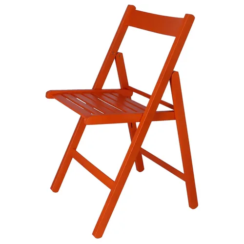 Vista 4 de 19018 Silla plegable baja madera naranja 16.9 x 18.1 x 31.1 in