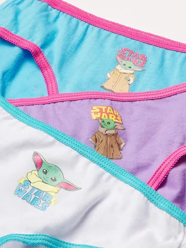 Vista 5 de STAR WARS Ropa interior de bebé Yoda Mandalorian 100% algodón para niña, multipaquetes disponibles en tallas 4, 6 y 8