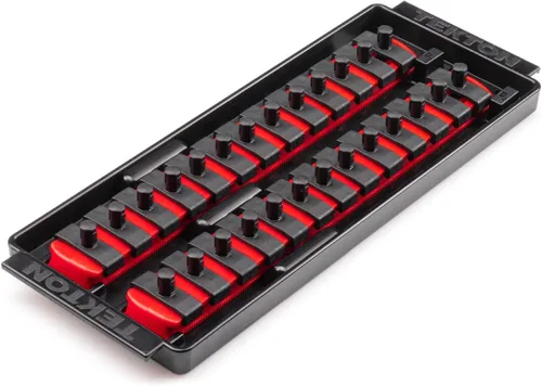 Vista 14 de TEKTON guía de llaves de 1/4 pulgadas x riel de 20.3 cm, 13 clips (rojo) OSR01113 Fabricado en EE. UU