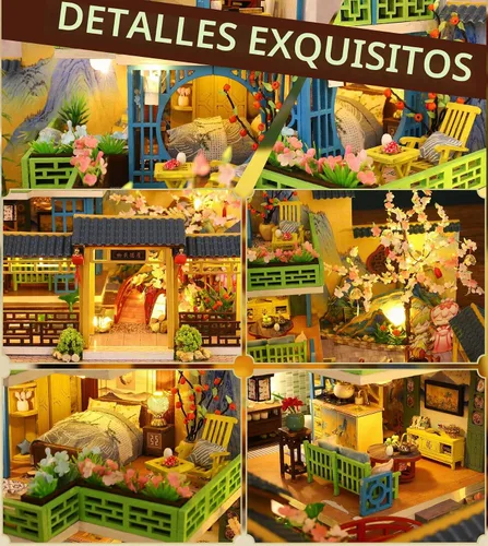 Vista 7 de Spilay Kit de casa en miniatura para adultos, kit de construcción de casa Fuchun Complejo turístico