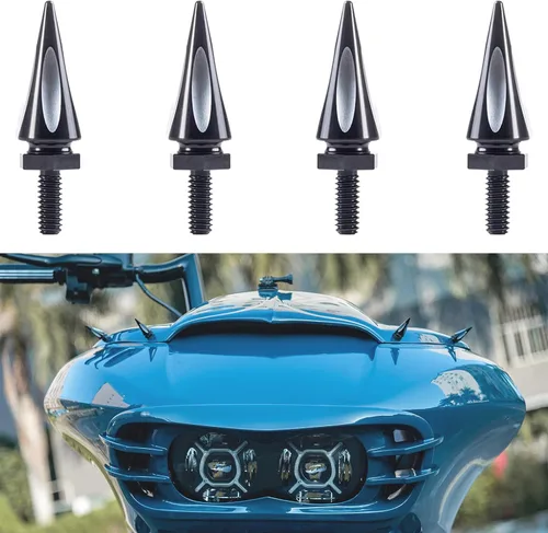 Vista 8 de Tornillos negros para parabrisas para modelos Harley Touring (Street Glide 2014+)