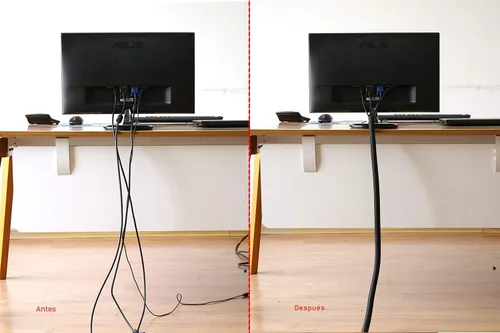 Vista 4 de Alex Tech Protector de cable de 10 pies y 1/2 de pulgada, funda dividida para cable USB, cable de alimentación, de audio y video, protege los cables