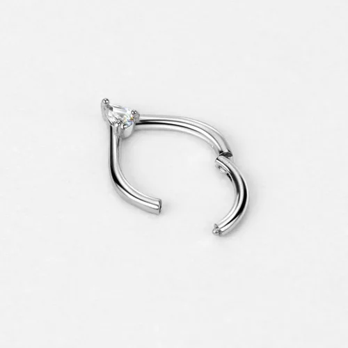 Vista 3 de FANSING Piercing de acero quirúrgico de 056oz y 0315in para mujer Metal circonita cúbica