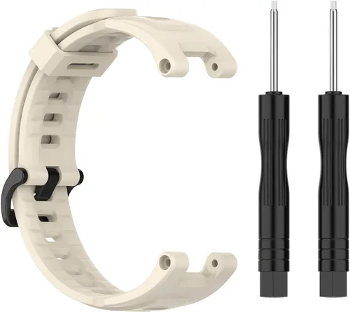Vista 4 de BabyValley Correa compatible con Amazfit T-Rex/T-Rex Pro Band de silicona suave, pulsera de repuesto para Amazfit T-Rex/T-Rex Pro Sport Correa Beige