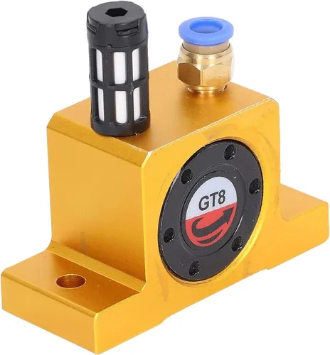 Vista 8 de Potencia del vibrador neumático, vibradores industriales de turbina con silenciador,Vibrador de turbina de aire de hilo, turbina de aire de aleación